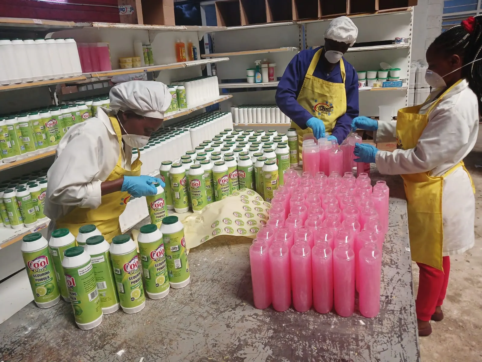 Cool Plus Limited cleaning detergent manufacturing team at work